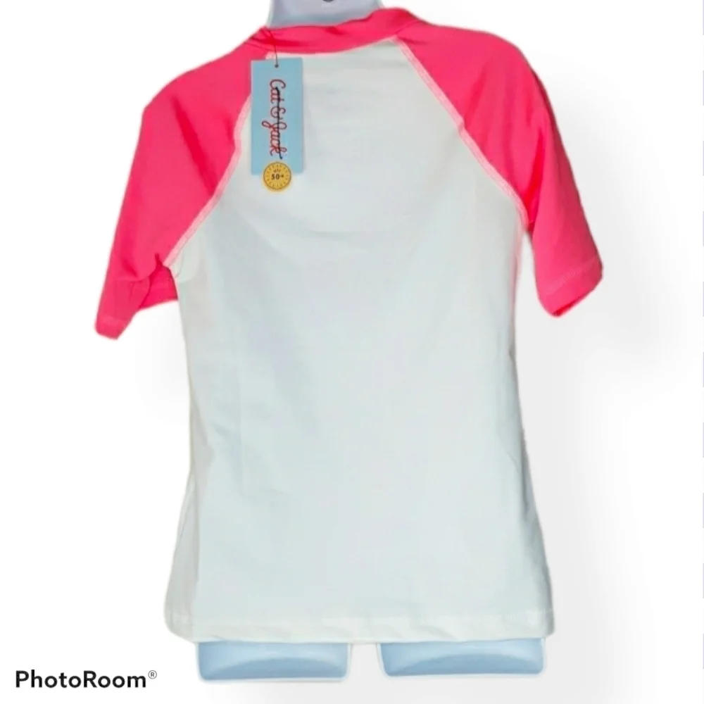 Cat & Jack Girls Pineapple 50+ SPF Swim Shirt